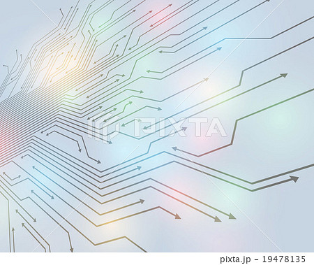 電子回路と光の抽象イメージ ベクターイラストのイラスト素材 19478135 Pixta