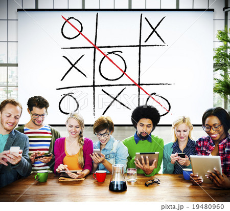 Leisure Game Tic Tac Toe Competition Challenge Winner Concept 19480960