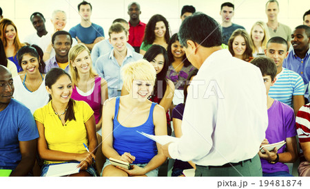 Group Students Lecture Room Education Happiness Concept 19481874