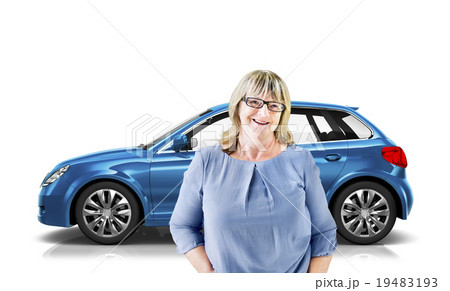 Car Vehicle Hatchback Transportation 3D Illustration Concept 19483193