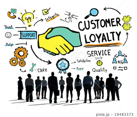 Customer Loyalty Service Support Care Trust Business Concept Customer Loyalty Service Support Care Trust Business Concept 19483373