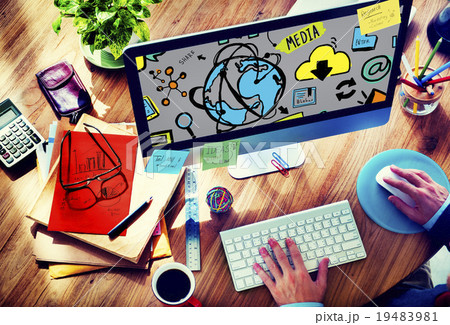 Social Media Social Networking Technology Connection Concept 19483981