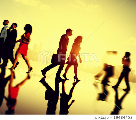 Business People Commuter Corporate Cityscape Pedestrian Concept Business People Commuter Corporate Cityscape Pedestrian Concept 19484452