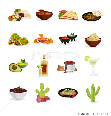 Mexican Food Flat Icons Set Mexican Food Flat Icons Set 19485823