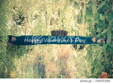 Happy valentine's day concept by vintage garden Happy valentine's day concept by vintage garden 19485890