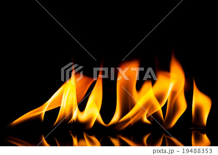 Fire on a black background. Fire on a black background. 19488353