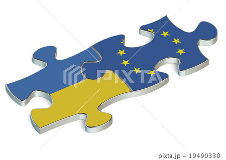 Ukraine and EU puzzles from flags 19490330