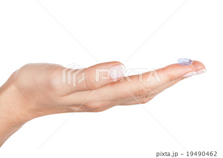 Contact Lens on finger 19490462