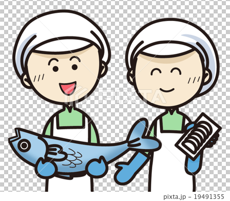 鮮魚コーナースタッフ　ミニカット 19491355