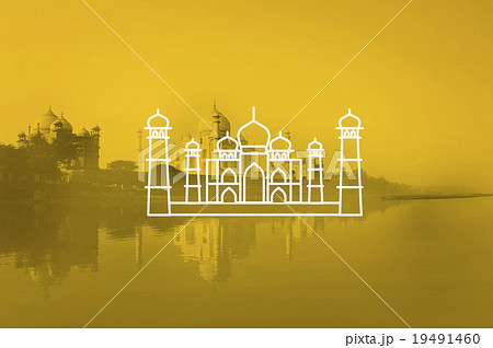 Taj Mahal India Seven Wonders Travel Tourism Vacation Concept 19491460