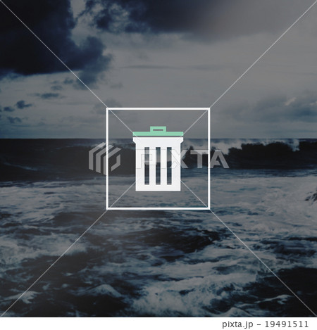 Bin Trashcan Waste Garbage Junk Icon Concept Bin Trashcan Waste Garbage Junk Icon Concept 19491511