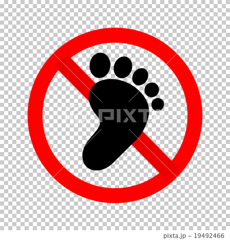 Barefoot is prohibited 19492466