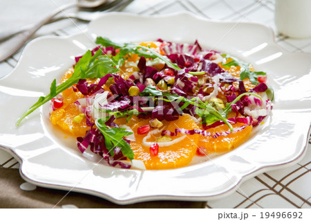 Orange with Radicchio and Pomegranate salad Orange with Radicchio and Pomegranate salad 19496692