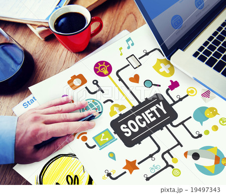 Society Social Media Social Networking Connection Concept 19497343