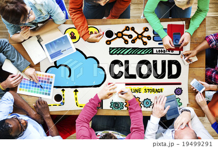 Cloud Computing Network Storage Online Concept Cloud Computing Network Storage Online Concept 19499291