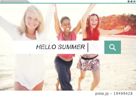 Hello Summer Beach Browsing Searh Box Concept Hello Summer Beach Browsing Searh Box Concept 19499428