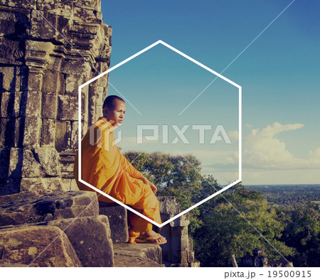 Hexagon Icon Frame Symbol Copy Space Concept 19500915