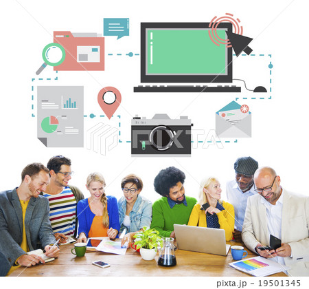 Technology Media Social Network Connection Concept 19501345