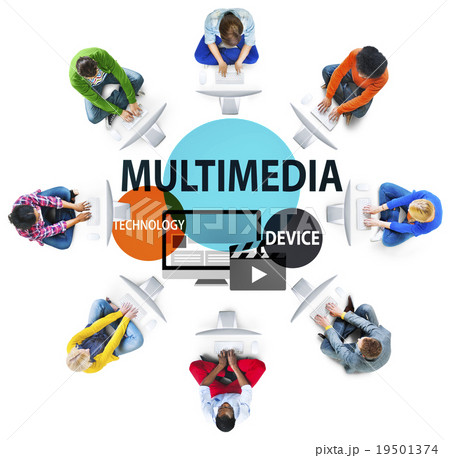 Multimedia Technology Digital Devices Information Concept Multimedia Technology Digital Devices Information Concept 19501374