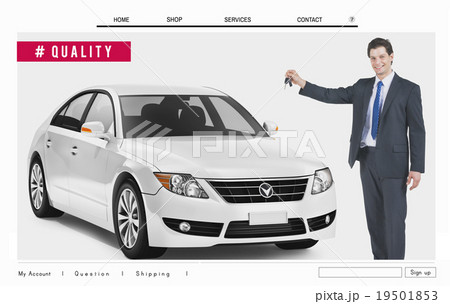 Car Website Homepage Layout Advertising Concept 19501853