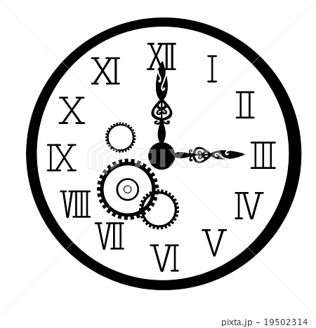 時計 文字盤透過 のイラスト素材 19502314 Pixta
