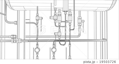 Illustration of equipment for heating system 19503726