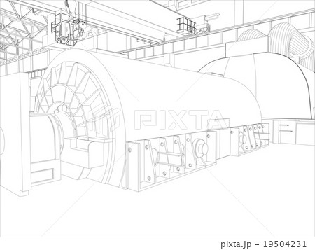 Illustration of equipment for heating system Illustration of equipment for heating system 19504231