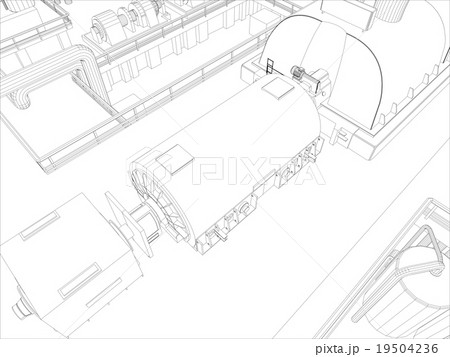 Illustration of equipment for heating system 19504236
