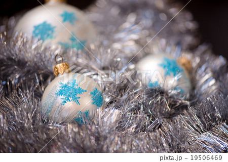 Christmas ornament ball, and silver fir decoration 19506469
