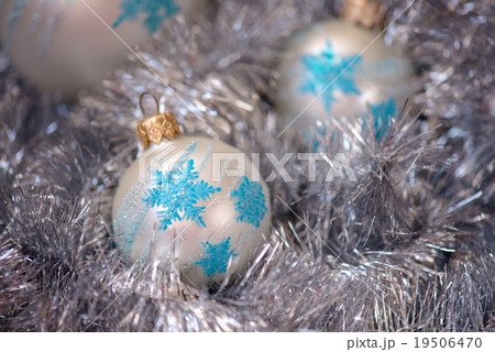 Christmas ornament ball, and silver fir decoration Christmas ornament ball, and silver fir decoration 19506470