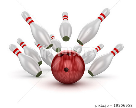 Bowling Ball Crashing Into the Pinsのイラスト素材 [19506958] - PIXTA