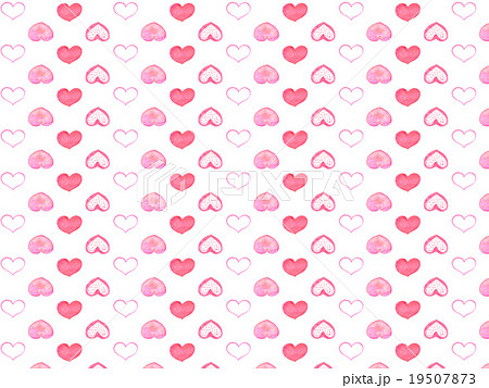 ハート バレンタインデー ピンク色 手書き 手描き 水彩画 背景イラスト かわいい シンプル 個性のイラスト素材