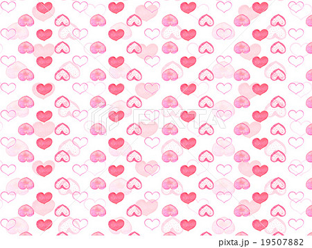 ハート バレンタインデー ピンク色 手書き 手描き 水彩画 背景イラスト かわいい シンプル 個性のイラスト素材