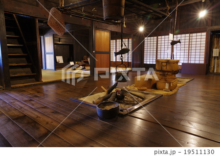工女宿宝来屋 内部光景 囲炉裏端(松本市重要文化財) 女工哀史の宿泊所 松本市歴史の里 信州松 工女宿宝来屋 内部光景 囲炉裏端(松本市重要文化財) 女工哀史の宿泊所 松本市歴史の里 信州松 19511130
