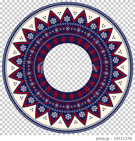 北歐模式，雪晶傳統聖誕針織裝飾圖案 19511376