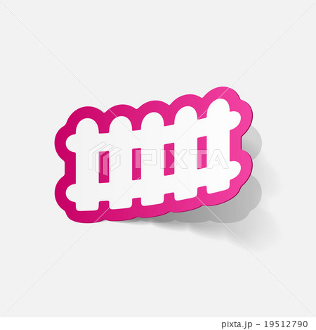 paper sticker: Wooden fence 19512790
