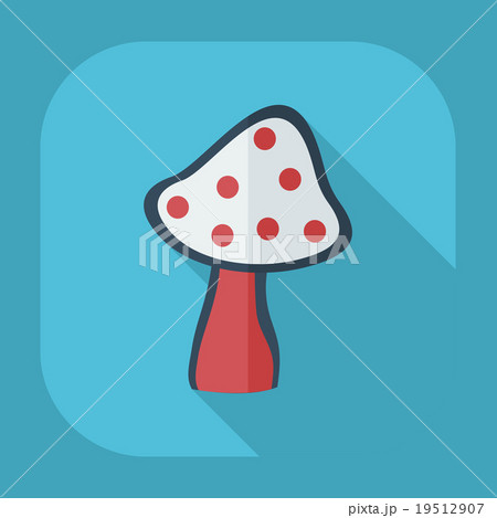 Flat modern design with shadow icons mushroom Flat modern design with shadow icons mushroom 19512907