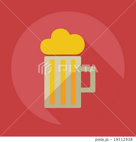 Flat modern design with shadow icons beverage Flat modern design with shadow icons beverage 19512938