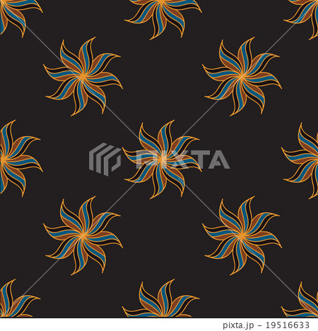 Stylized star anise seamless pattern.  19516633