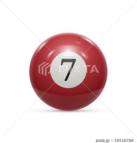 Billiard seven ball isolated on a white background Billiard seven ball isolated on a white background 19516786