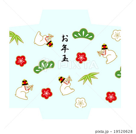 お年玉　ぽち袋　申年　イラスト　型紙 19520628