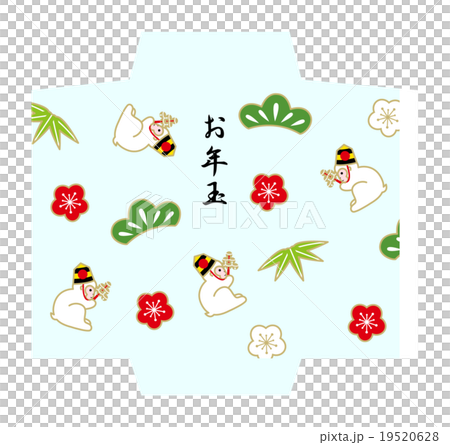 お年玉　ぽち袋　申年　イラスト　型紙 19520628