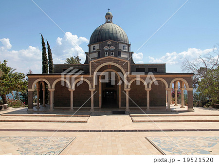 Church of Beatitudes on Mount of Beatitudes,Israel 19521520