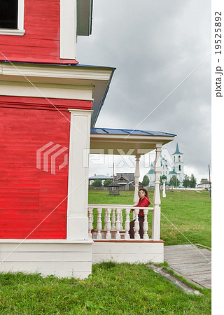 Woman near Rise chapel from Karpov's village 19525892
