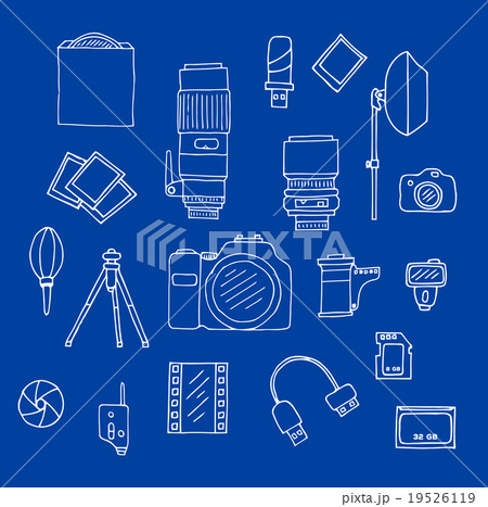 Photography Equipment Doodle Set 19526119