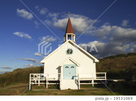 ロケ地 青空 角島 白い教会 ロケ地 青空 角島 白い教会 19531069