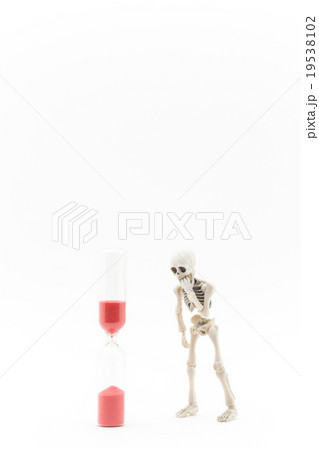 短い寿命にうろたえるガイコツ:Skeleton on the verge of death 19538102
