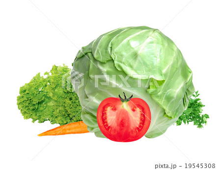 fresh vegetables isolated on white 19545308