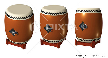 和太鼓+四角の太鼓台3D 和太鼓+四角の太鼓台3D 19545575