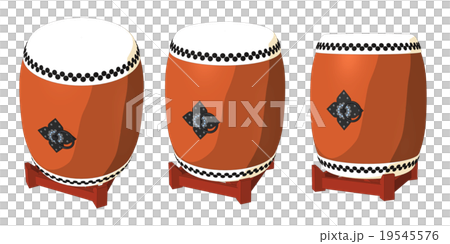 和太鼓＋四角の太鼓台イラスト 19545576